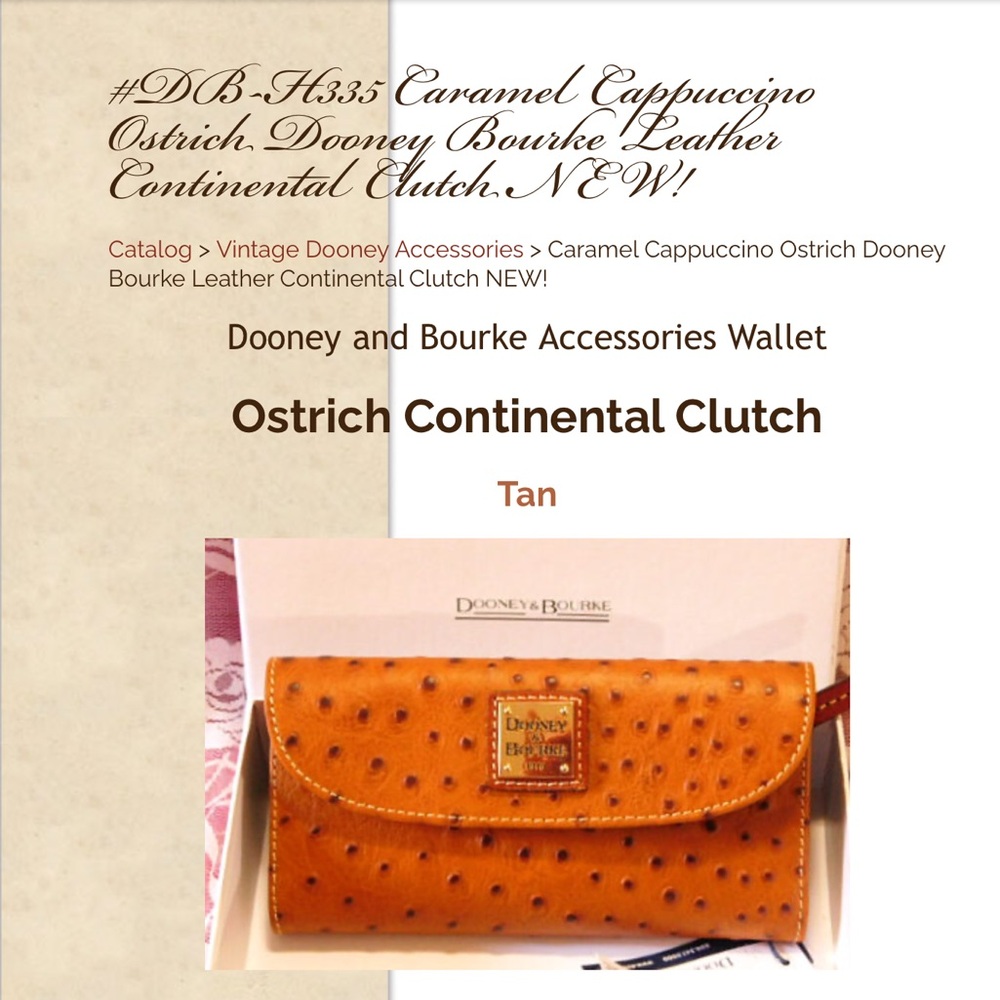 Dooney & Bourke Ostrich Continental Clutch Wallet - Picture 11 of 13